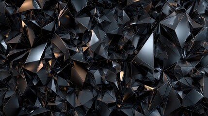 Abstract Geometric Background With Dark Polygons