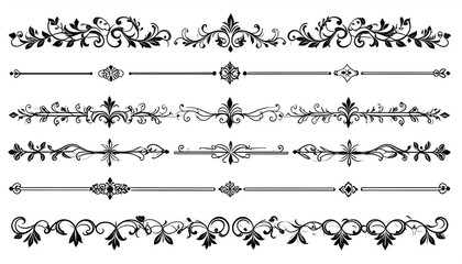 Obraz premium Floral Ornate Dividers Set.