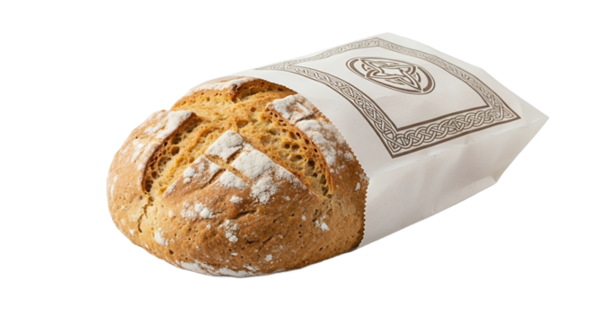 Freshly Baked Artisan Bread in Paper Bag