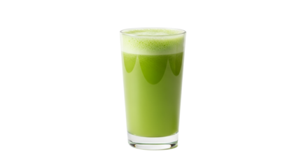Green smoothie in a tall glass healthy drink refreshment