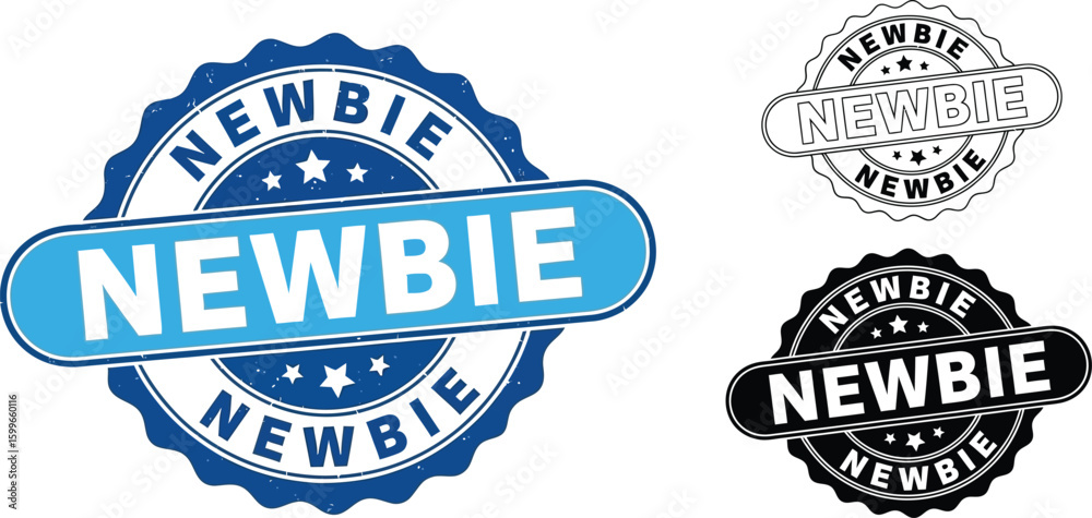 Leinwandbilder Newbie badge vector graphic design element for beginner tutorial and introduction to new skill set editable