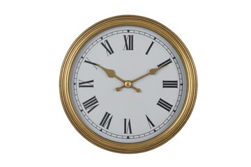 Elegant oval wall clock with roman numerals and ornate gold frame