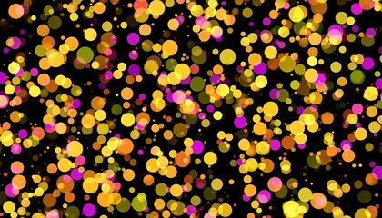 Abstract colorful circles on black background