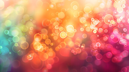 Colorful bokeh background with vibrant gradients and circular light effects