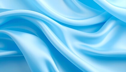 Light-blue silk fabric draped in flowing, elegant folds