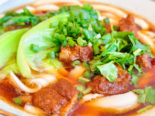 Delicious Chinese noodles, beef brisket ramen, very tasty