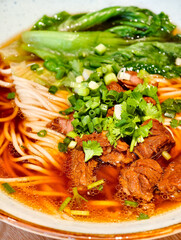 Delicious Chinese noodles, beef brisket ramen, very tasty