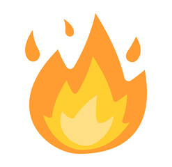 Fiery Blaze Symbol. Elegant Flame Icon Isolated on white background vector art