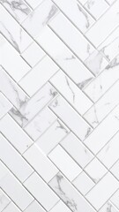 White Marble Look Ceramic Tile In Basketweave Mosaic Pattern With Texture