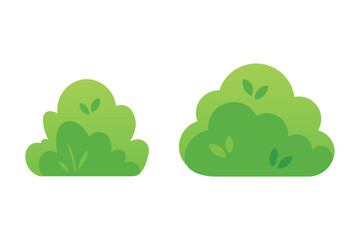 green cute bushes illustration design