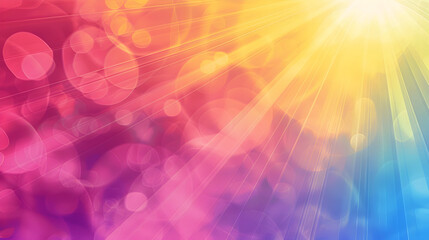 Radiant Light Burst with Vibrant Color Gradient and Bokeh Effect, a positive vibes