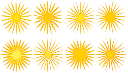 Sunburst Collection Yellow Rays.
