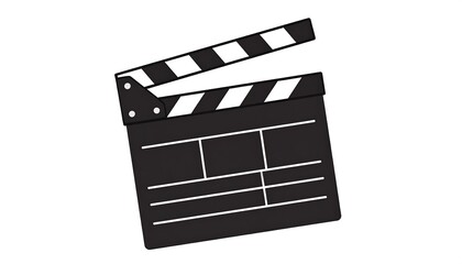 Simple black and white film clapperboard