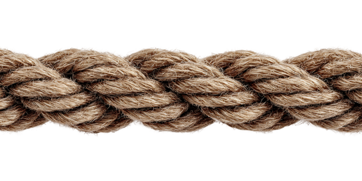 Taupe Braided Rope Texture on Transparent Background, PNG - Powered by Adobe