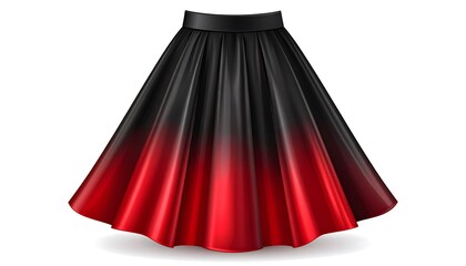 A  black and red skirt