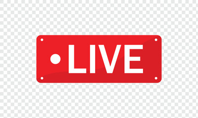 Live streaming icon vector in flat style. Social media elements . EPS 10 . Vector Illustration . 
