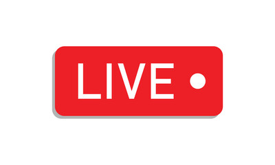 Live streaming icon vector in flat style. Social media elements . EPS 10 . Vector Illustration . 