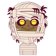 mummy smile face cartoon cute