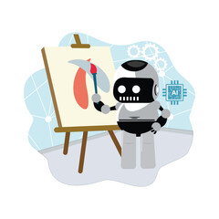 AI-Enhanced digital painting with AI tools.
