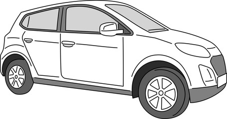 シンプルな車のイラスト