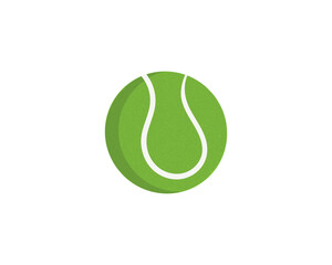 Tennis ball icon isolated on white background. 