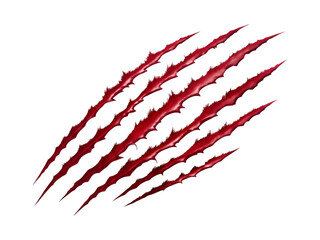 claw scratch marks with torn edges png image on transparent background
