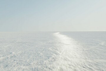 Frozen Snow Surface With Sparkling Reflection