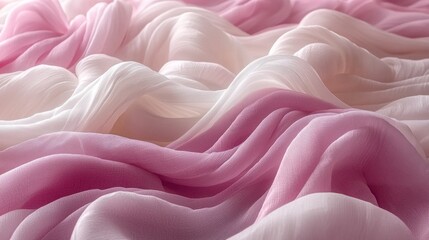 Fototapeta premium Soft Pastel Pink and White Silk Fabric Texture