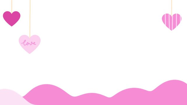 cute pink heart frame