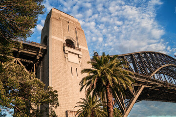 Sydney, Australia - 25 January 2025 : Sydney harbour bridge at sunrise