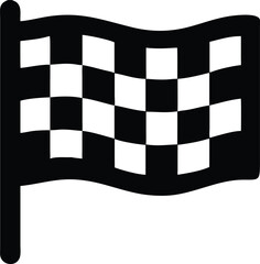 Checkered flag racing finish icon