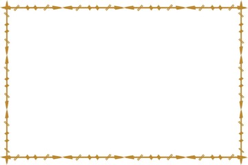 Simple Frame, Border Frame with White Background, Unique Frame, Golden Frame