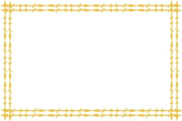 Simple Frame, Border Frame with White Background, Unique Frame, Golden Frame