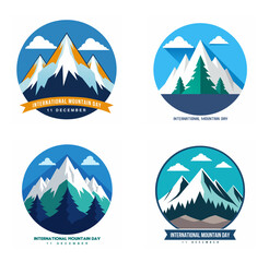 International Mountain Day Template vector Illustration