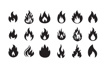 Fire icon collection. Fire flame vector icon set, Fire flame symbol. Flames icon sign symbol collections, vector illustration eps 10.