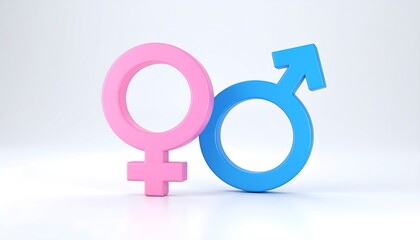 3D render of male and female symbols