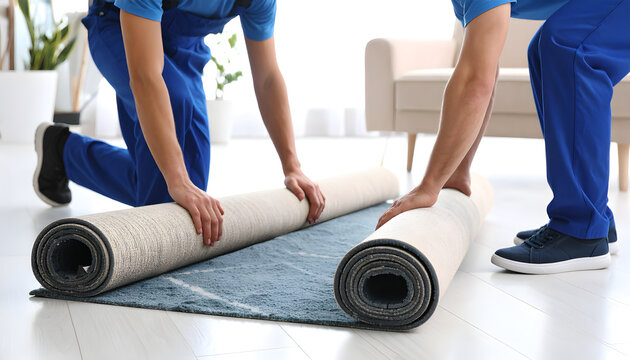 Professional Home Service Team Rolling Carpet