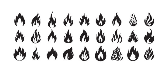 Fire icon collection. Fire flame vector icon set, Fire flame symbol. Flames icon sign symbol collections, vector illustration eps 10.