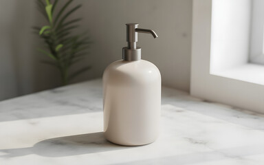 Natural Light on Modern Soap Dispenser