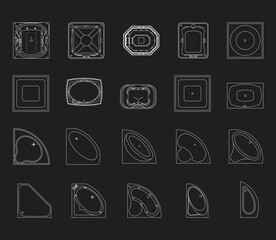 Architectural Symbols for Bathroom Fixtures