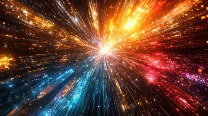 Obraz premium Exploding city lights