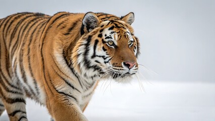 Obraz premium Focused tiger in high-resolution studio capture—perfect for wildlife education, branding, or conservation-themed artwork.