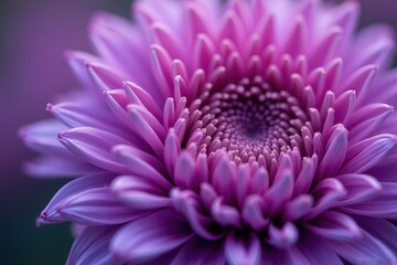 Natural - style Light Purple Chrysanthemum Scene, for Floral Aesthetic Promotion, Natural Theme Content, Romantic Emotional Illustration