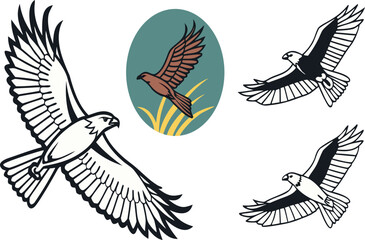 Traditional ornamental mask with circular eyes and detailed lines in monochrome