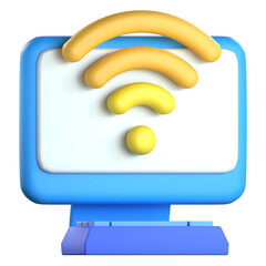 No Signal with Broken Connection Symbol 3D Icon Colorful Style