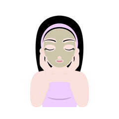 Young Woman Applying Face Product and Massaging Cheeks