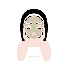 Young Woman Applying Face Product and Massaging Cheeks