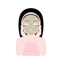 Young Woman Applying Face Product and Massaging Cheeks
