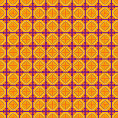 Bright Latin Tile Pattern with Yellow and Magenta Geometric Motifs