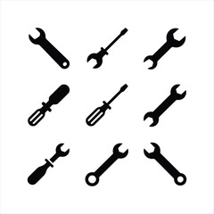 Naklejka premium set of tools vector